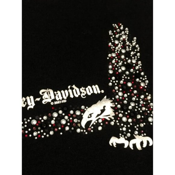 Harley-Davidson Casual Shirt Medium Women, With Rhinestones - Picture 2 of 5